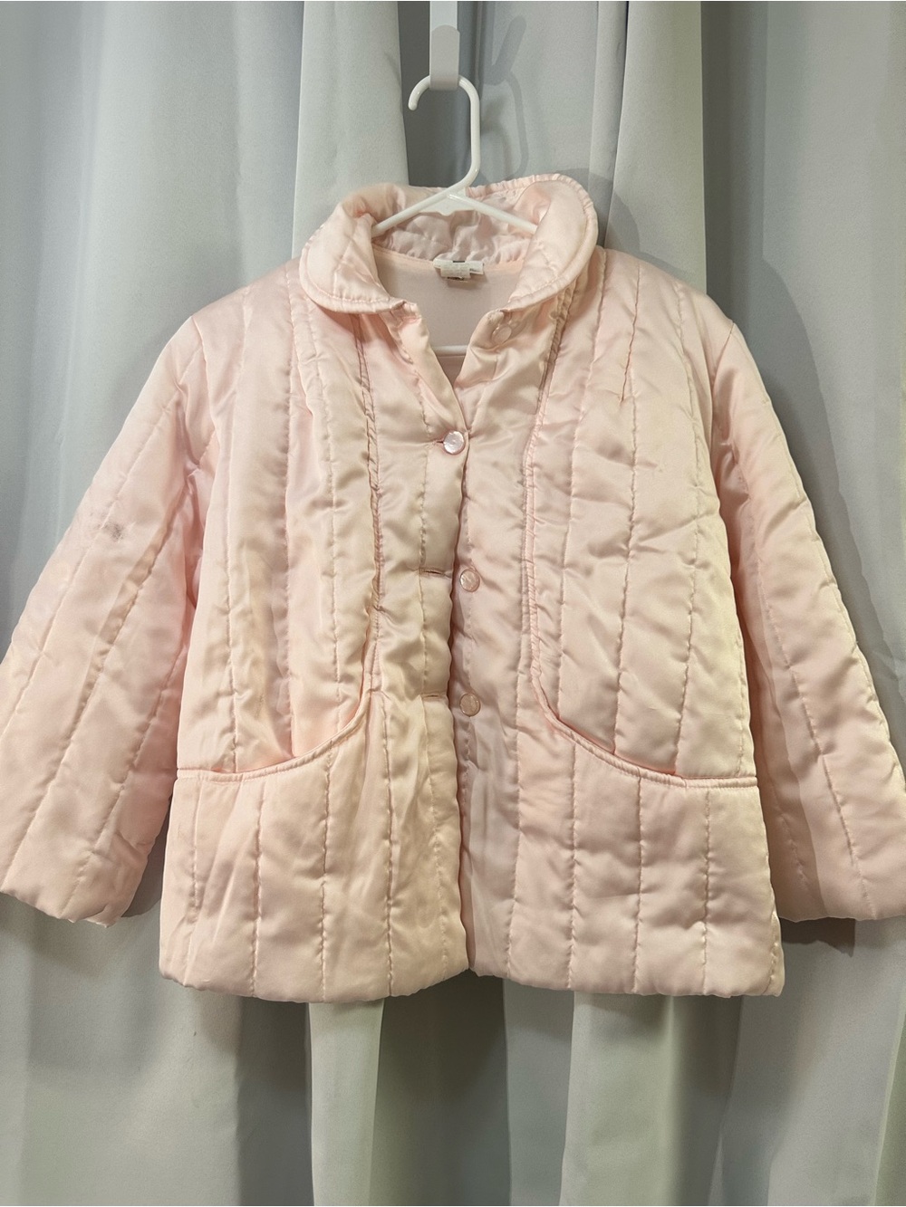 Nannette Pastel Pink Quilted Puffer Jacket for Girls